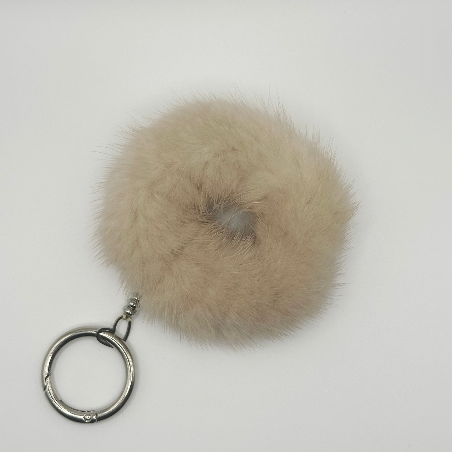 all furkeē hair tie with keychain attachment